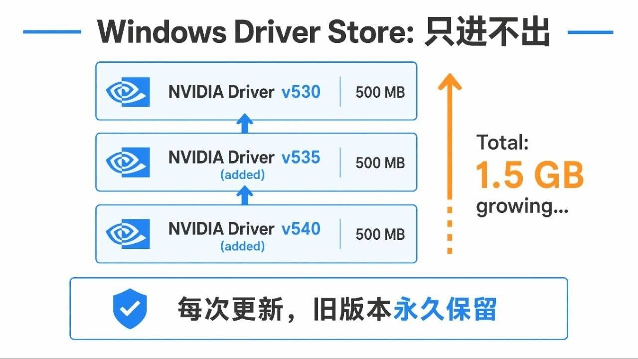 Driver Store 驱动累积示意图